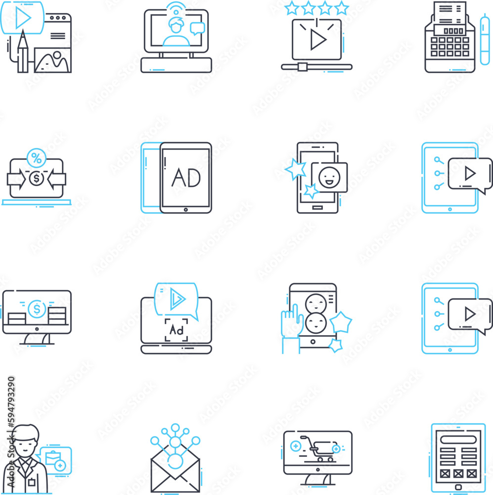 Social media management linear icons set. Engagement, Analytics, Strategy, Content, Metrics, Branding, Influencers line vector and concept signs. Campaigns,Viral,Targeting outline illustrations Social media management linear icons set. Engagement, Analytics, Strategy, Content, Metrics, Branding, Influencers line vector and concept signs. Campaigns,Viral,Targeting outline illustrations