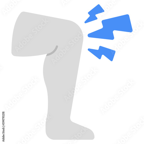 Creative design icon of knee pa