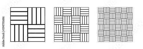 Floor Tile Geometric Seamless parquet pattern vector illustration