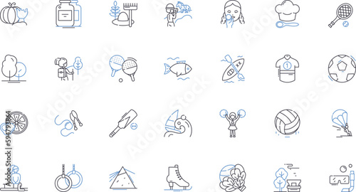 Vitality line icons collection. Energy, Vigor, Strength, Robustness, Vitalism, Resilience, Dynamism vector and linear illustration. Liveliness,Sprightliness,Alacrity outline signs set