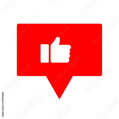 Social media icon.Finger up.Vector illustration of like icon.