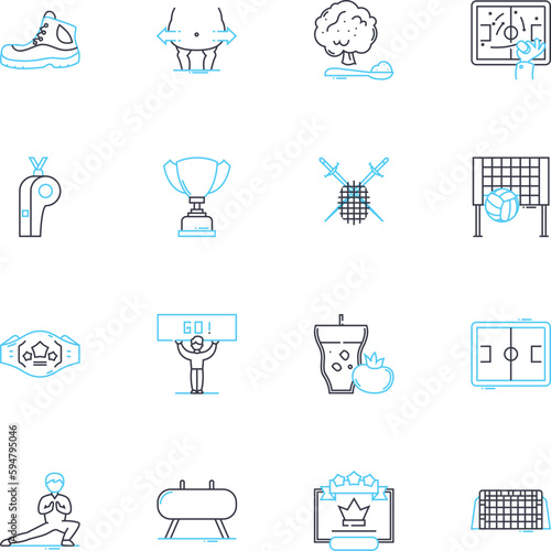 Caloric intake linear icons set. Nutrition, Metabolism, Calories, Energy, Diet, Nutritionist, Carbohydrates line vector and concept signs. Proteins,Fats,Sugars outline illustrations