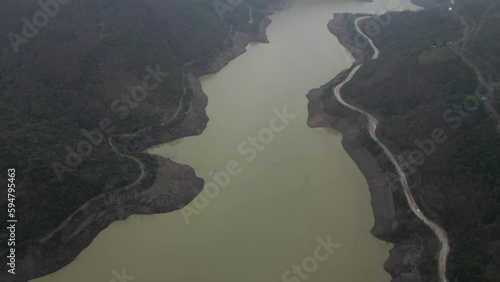View of the dam lake from above