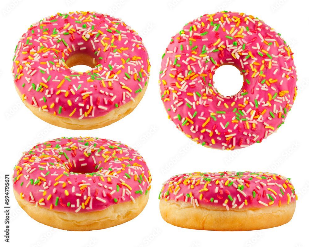 Donut isolated on white background, full depth of field Donut isolated on white background, full depth of field