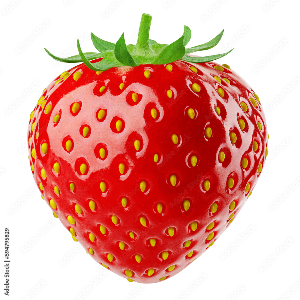 strawberry isolated on white background, full depth of field strawberry isolated on white background, full depth of field