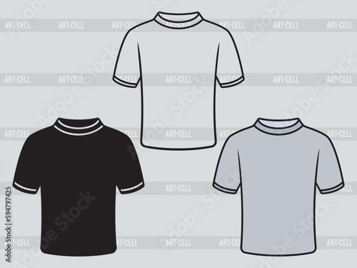 Short Sleeve T-shirt SVG, T-shirt Silhouette, Tshirt Icon Svg, Man Dress Svg, Tshirt Bundle