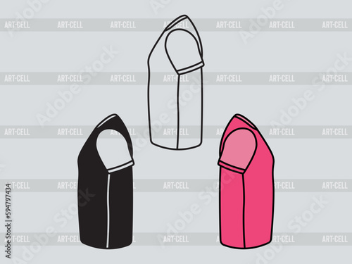 Short Sleeve T-shirt SVG, T-shirt Silhouette, Tshirt Icon Svg, Man Dress Svg, Tshirt Bundle