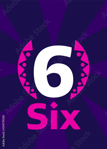 4 four and 6 Sixer Illustration for cricket Match. vector