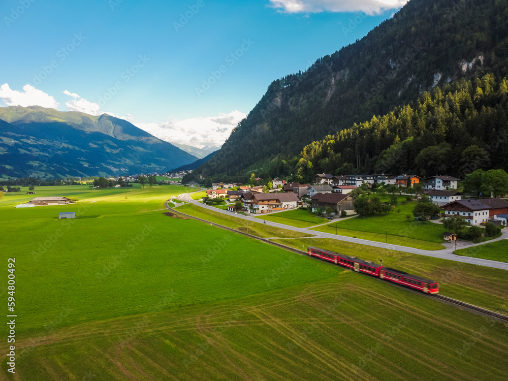 Aerial view town in Kufstein, Tirol. Austria by drone. Alps mountains. Aerial view town in Kufstein, Tirol. Austria by drone. Alps mountains.