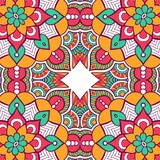 Abstract Pattern Mandala Flowers Plant Art Colorful Red Green Yellow 621