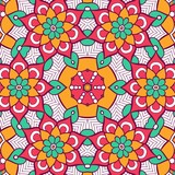 Abstract Pattern Mandala Flowers Plant Art Colorful Red Green Yellow 531
