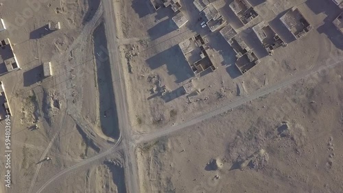 Vue drone d'un village en Afghanistan