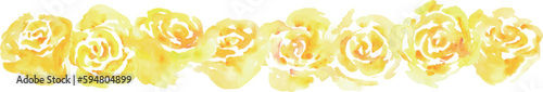 水彩画。水彩タッチの父の日薔薇ベクターイラスト。父の日の黄色い花。Watercolor. Father's Day rose vector illustration with watercolor touch. Father's day yellow flowers.