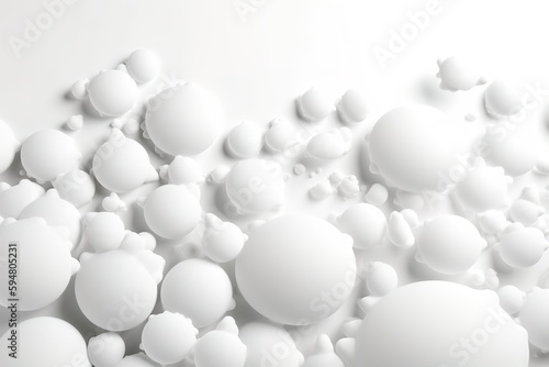 white background with many white shapes © stasknop