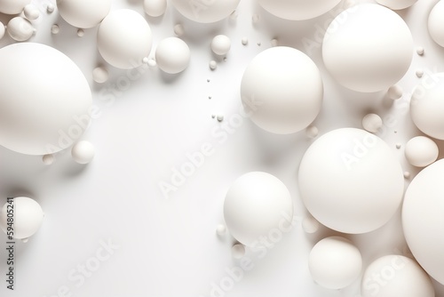 white background with many white shapes