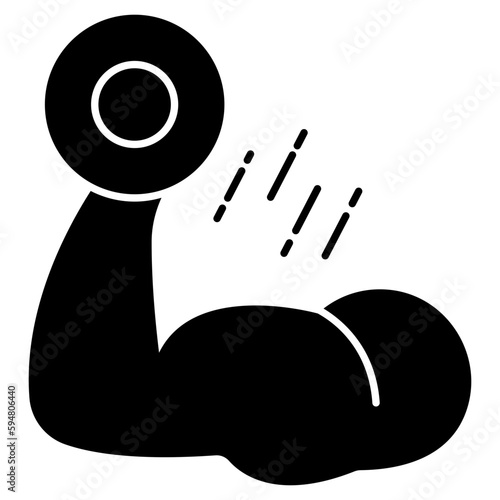 An editable design icon of bicep 