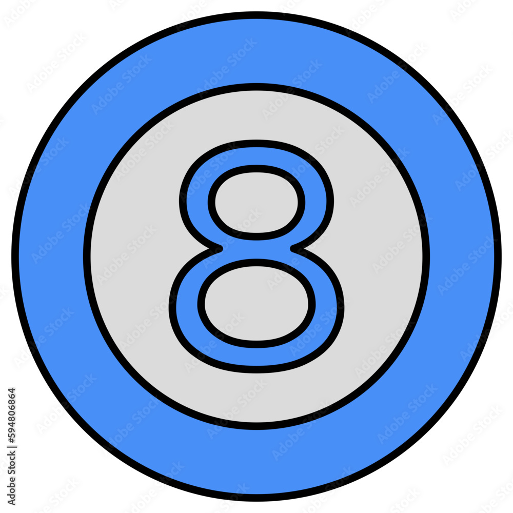 A trendy vector design of billiard ball A trendy vector design of billiard ball