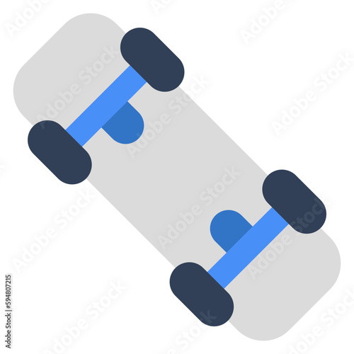 An icon design of skateboard