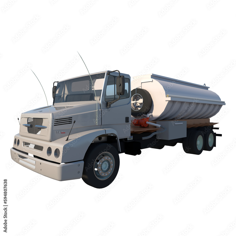 Tanker truck 1- Perspective F view png