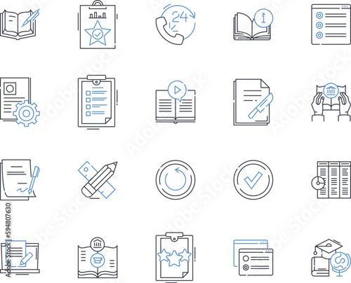 Product marketing line icons collection. Branding, Advertising, Promotions, Packaging, Sales, Positioning, Market research vector and linear illustration. Outreach,Targeting,Persona outline signs set