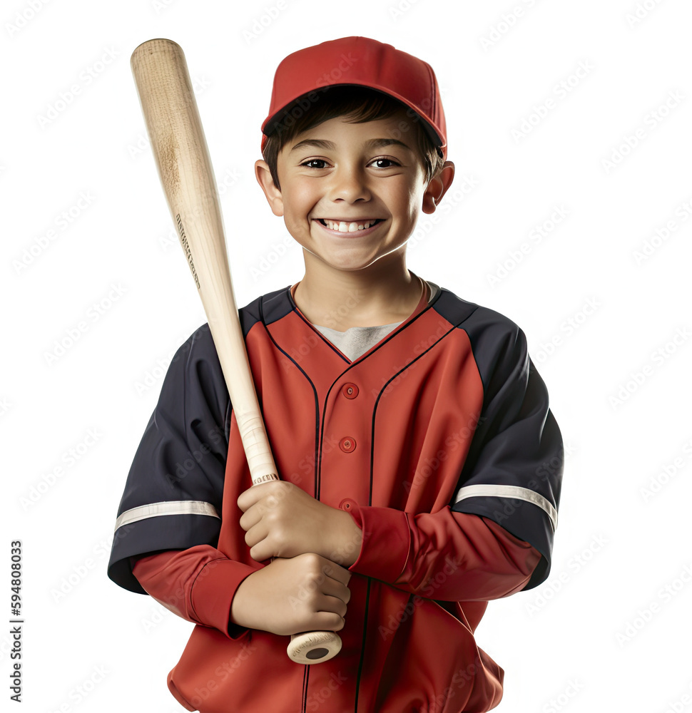 Home Run Happiness: Young Baseball Player's Winning Smile Captured by Digital AI Lens Home Run Happiness: Young Baseball Player's Winning Smile Captured by Digital AI Lens