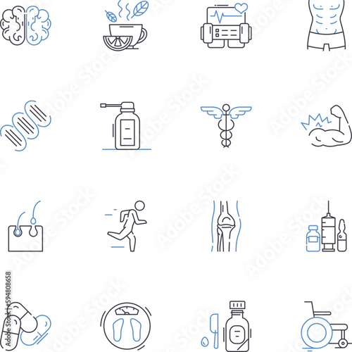 Photography Salubrity line icons collection