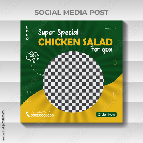 Food and restaurant social media post template