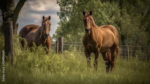 Horses in a pasture © Nathaniel