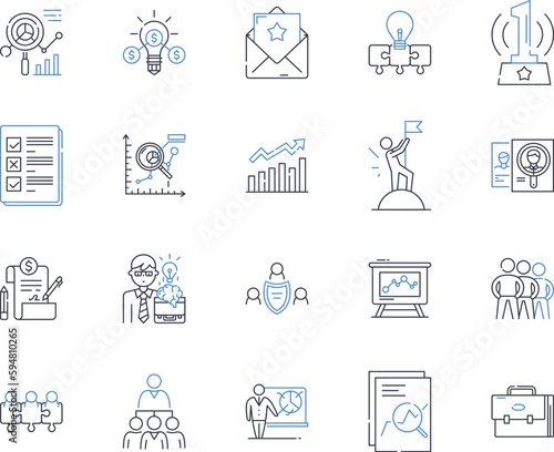 Industry growth line icons collection. Expansion, Advancement, Development, Progress, Improvement, Increase, Growth vector and linear illustration. Evolvement,Boost,Escalation outline signs set