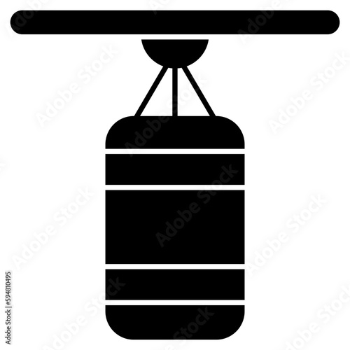 A modern design icon of punching bag