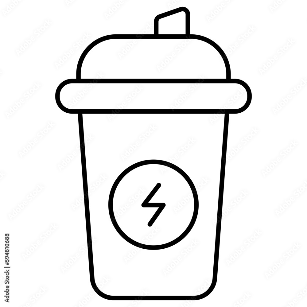 An editable design icon of energy drink An editable design icon of energy drink