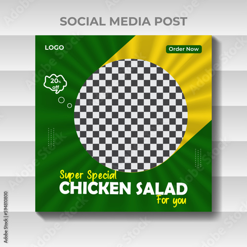 Food and restaurant social media post template