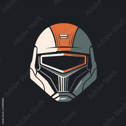 Modern muted Space Helmet. Created with Generative AI Tools