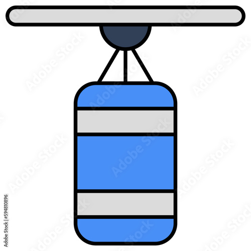 A modern design icon of punching bag