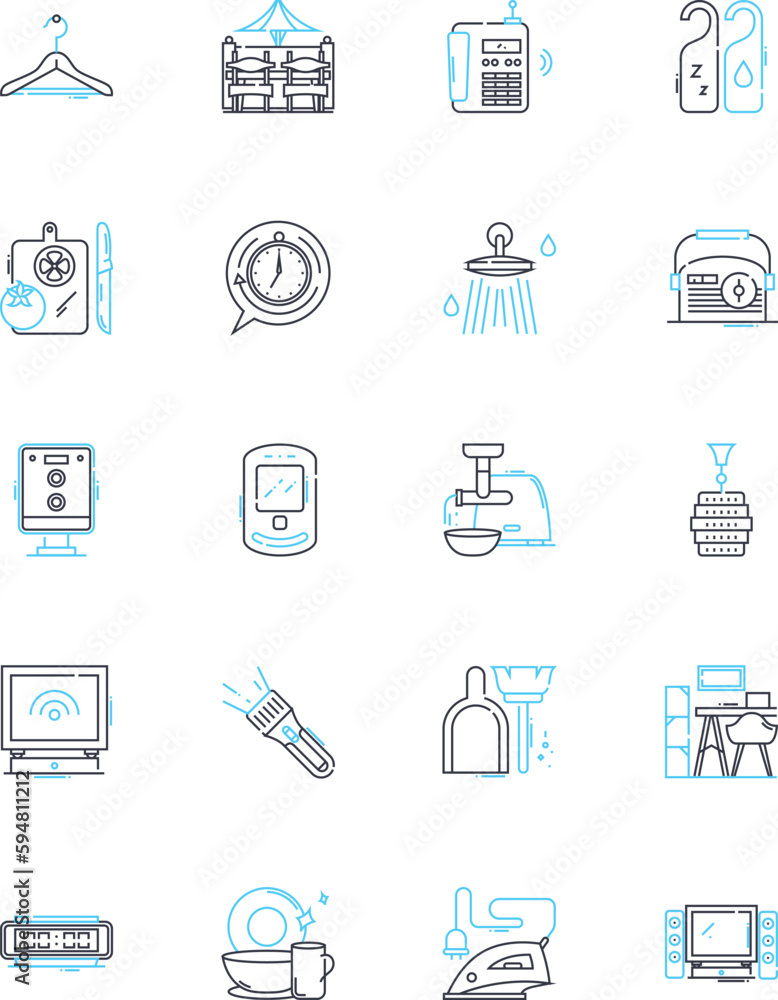 Tools linear icons set. Hammer, Screwdriver, Wrench, Pliers, Saw, Drill, Chisel line vector and concept signs. Level,Tape measure,Ruler outline illustrations Tools linear icons set. Hammer, Screwdriver, Wrench, Pliers, Saw, Drill, Chisel line vector and concept signs. Level,Tape measure,Ruler outline illustrations