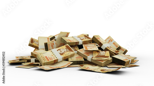 Bild auf Leinwand 3D Stack of Venezuelan bolivar notes
