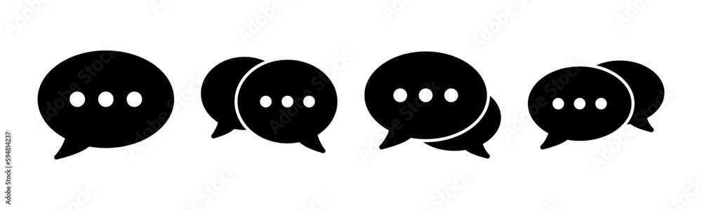 Chat icon vector illustration. speech bubble sign and symbol. comment icon. message Chat icon vector illustration. speech bubble sign and symbol. comment icon. message