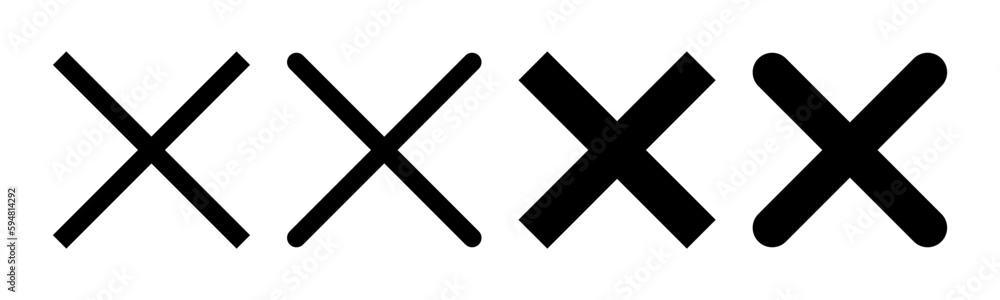 Close icon vector illustration. Delete sign and symbol. cross sign Close icon vector illustration. Delete sign and symbol. cross sign