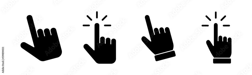 Obraz premium Hand cursor icon vector illustration. cursor sign and symbol. hand cursor icon clik