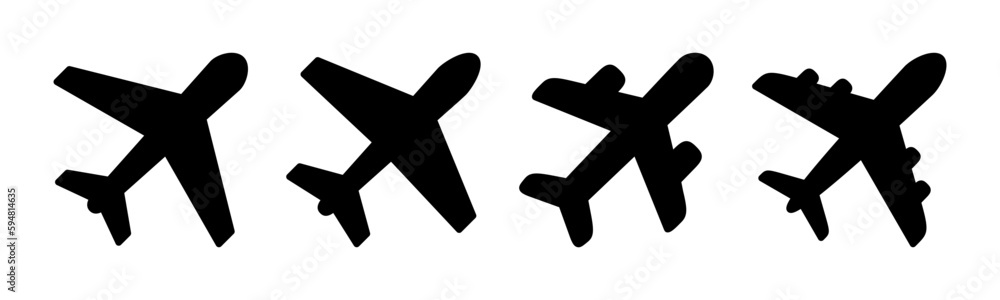 Plane icon vector illustration. Airplane sign and symbol. Flight transport symbol. Travel sign. aeroplane Plane icon vector illustration. Airplane sign and symbol. Flight transport symbol. Travel sign. aeroplane