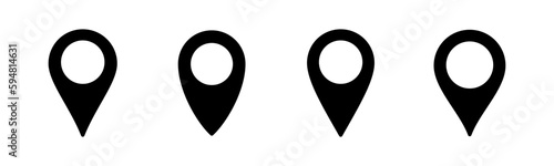Pin icon vector illustration. Location sign and symbol. destination icon. map pin