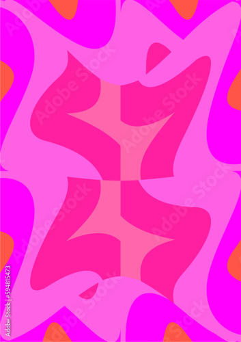 The background image is in pink tones, using shapes to arrange. Composition with gradation used for graphics © vichian