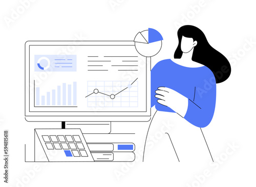 Business Intelligence abstract concept vector illustration.