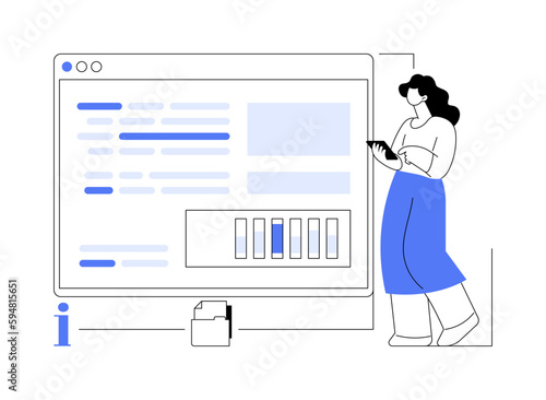 Software requirement description abstract concept vector illustration.