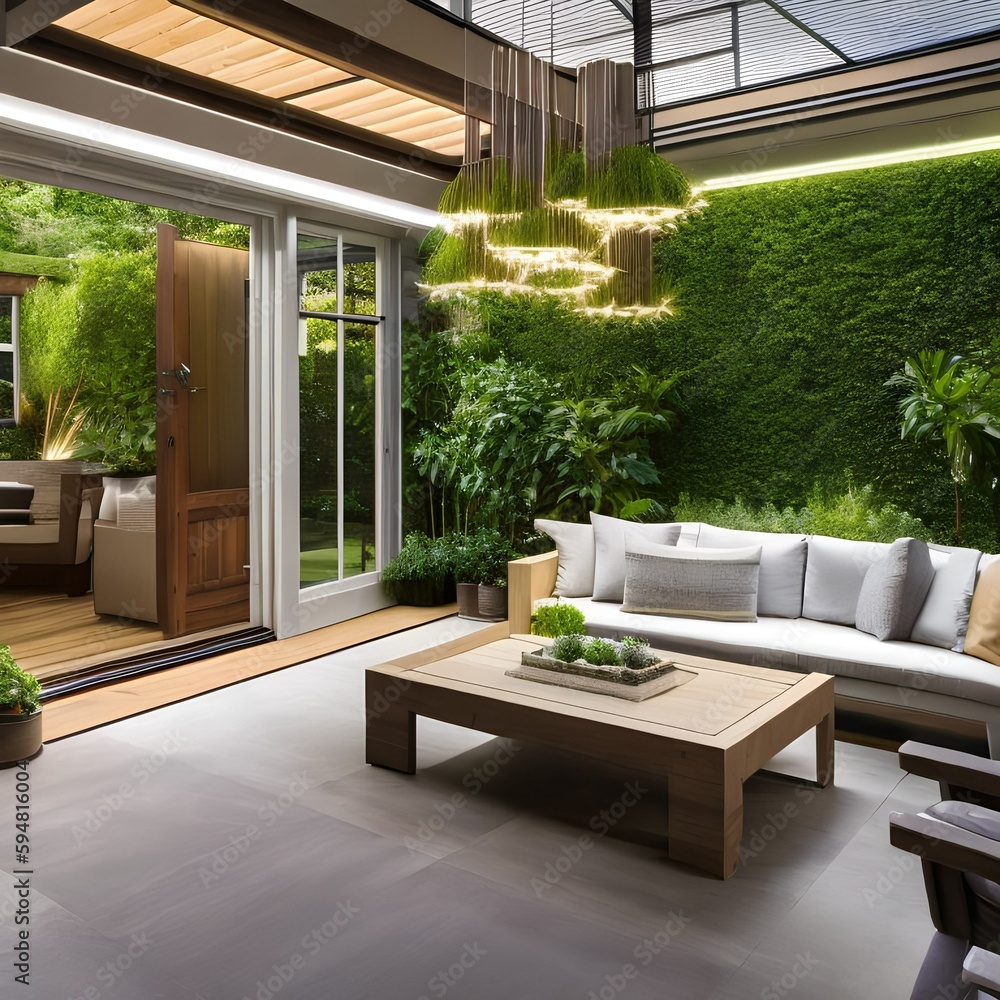 Fototapeta premium Garden room81, Generative AI