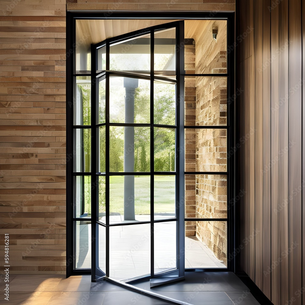 House entry with Glass door163, Generative AI House entry with Glass door163, Generative AI