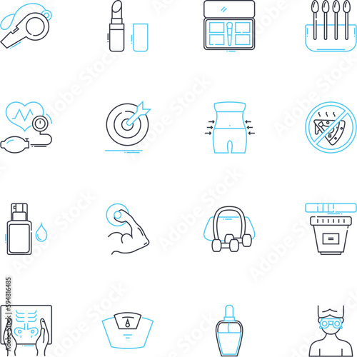 Grace linear icons set. Forgiveness, Mercy, Kindness, Salvation, Compassion, Redemption, Empathy line vector and concept signs. Blessing,Humility,Love outline illustrations