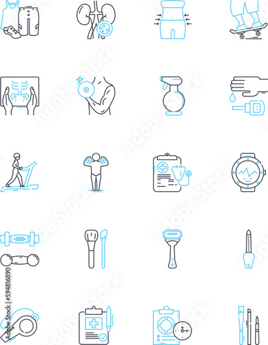 Charm linear icons set. Attractive, Alluring, Enchanting, Fascinating, Captivating, Appealing, Mesmerizing line vector and concept signs. Delightful,Lovely,Elegant outline illustrations