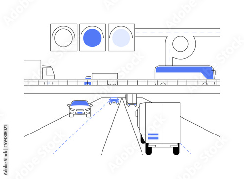 National transport abstract concept vector illustration.