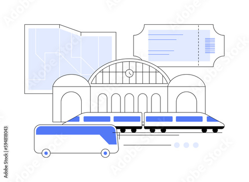 Regional transport abstract concept vector illustration.